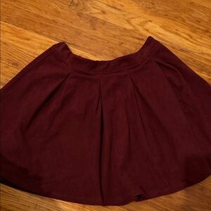abercrombie velvet burgundy skirt
